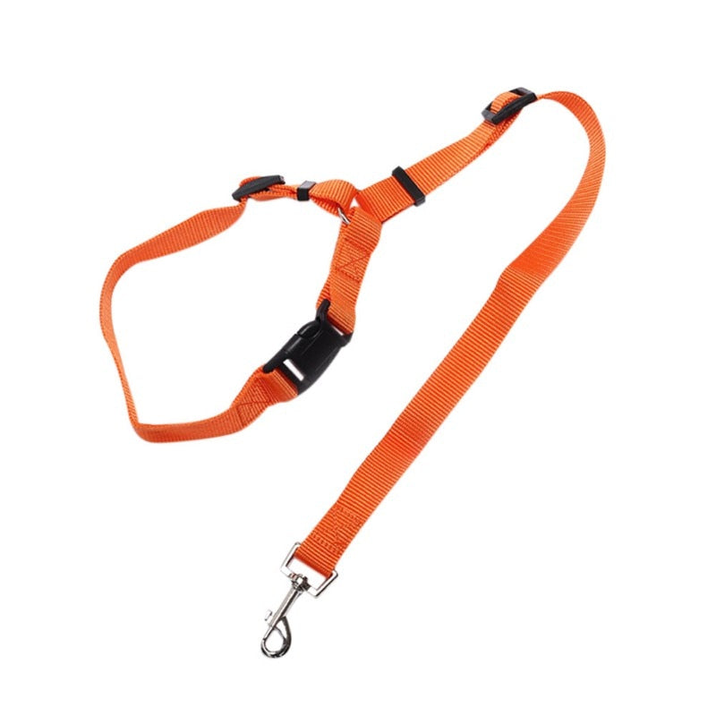 Pet Car Seat Belt for Dogs - Adjustable Nylon Safety Leash with Quick Release