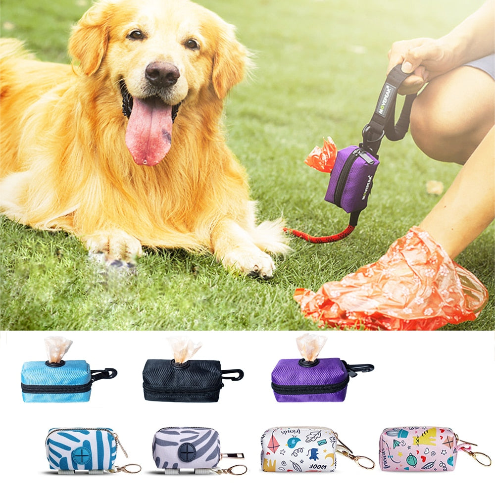 Portable Dog Poop Waste Bag Dispenser Pouch Pet Puppy Cat Pick Up Poop Bag holder Outdoor Pets Supplies Garbage Bags Organizer