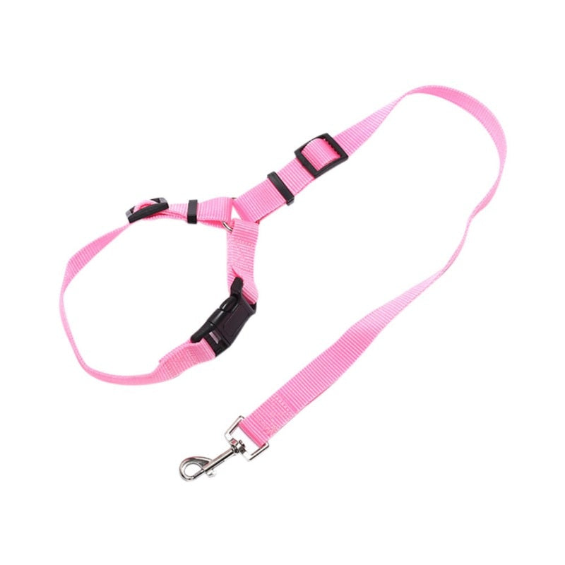 Pet Car Seat Belt for Dogs - Adjustable Nylon Safety Leash with Quick Release