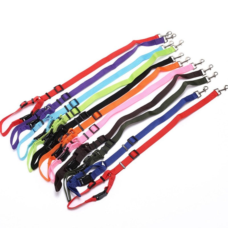 Pet Car Seat Belt for Dogs - Adjustable Nylon Safety Leash with Quick Release